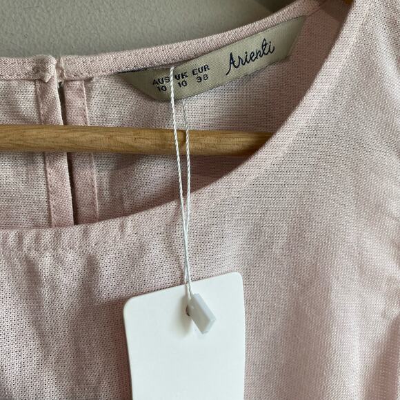 Arienti Women's Tessa Linen Blend Dress Pink US 8 UK 10 - Picture 3 of 10